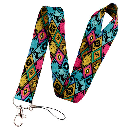 Phone Lanyard Universal Neck Strap Nylon Bohemian Style Key Chain Holder for Phone Case ID Badges