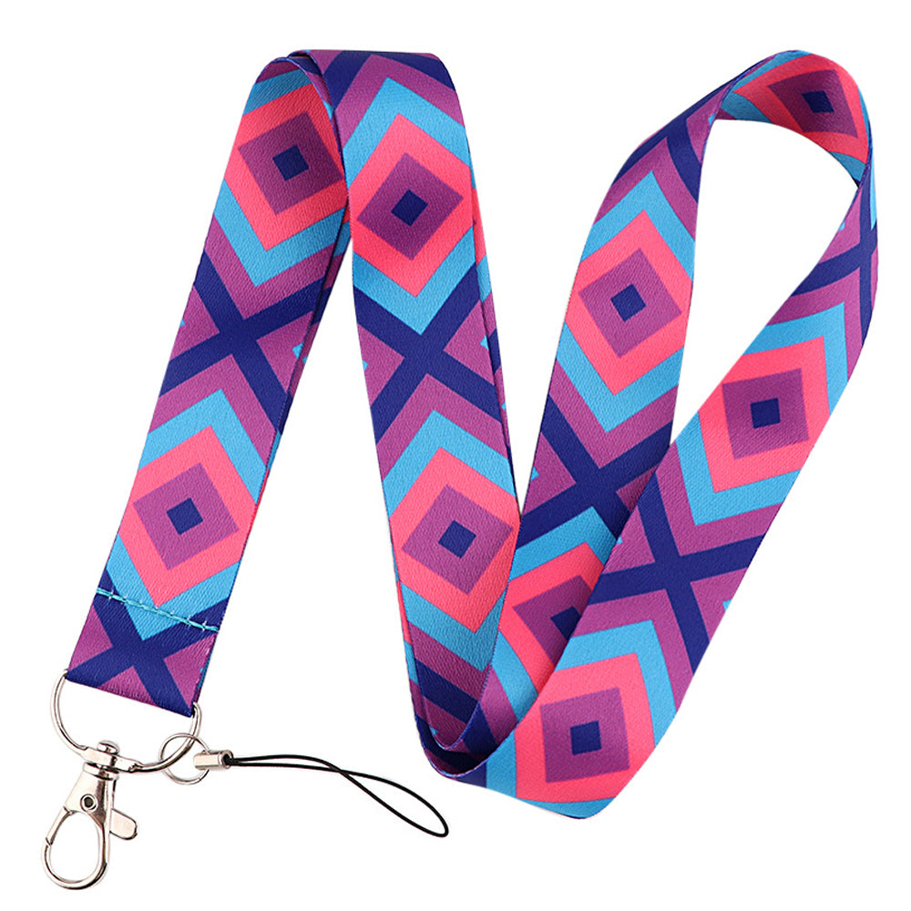 Phone Lanyard Universal Neck Strap Nylon Bohemian Style Key Chain Holder for Phone Case ID Badges