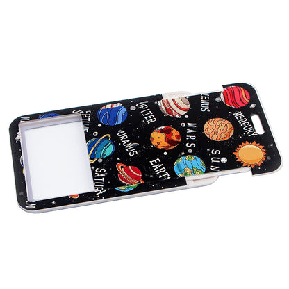 Phone Lanyard with Badge Holder Moon Planet Astronauts Keychain Neck Lanyard Strap ID Holder