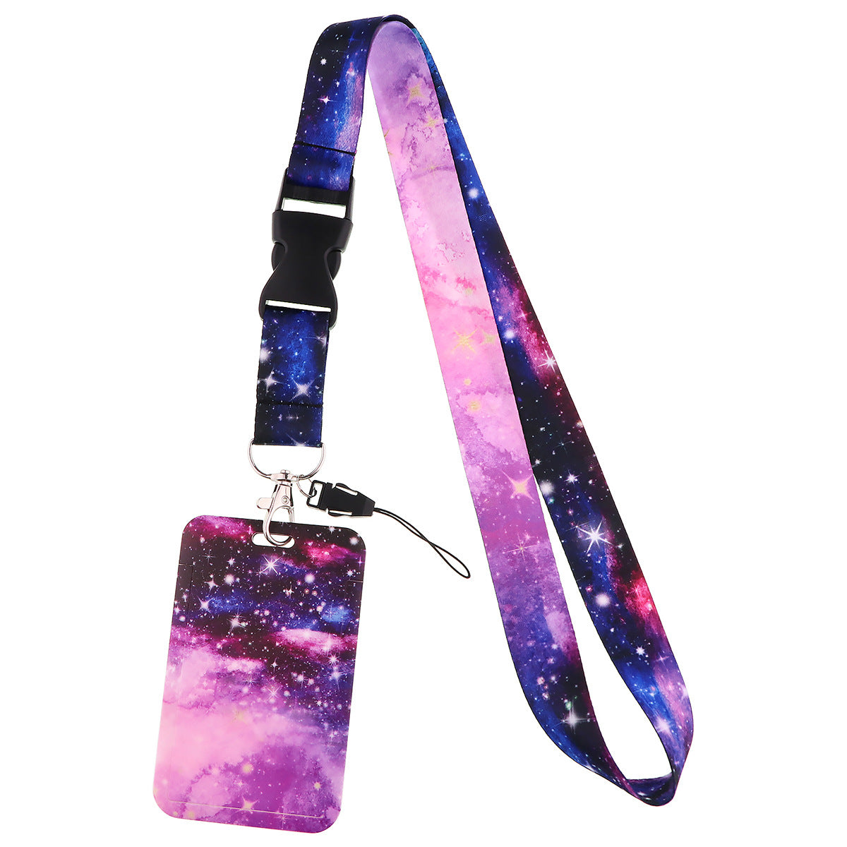 Starry Sky Series Neck Lanyard with ID Badge Holder Keychains Cell Phone Strap for School Office