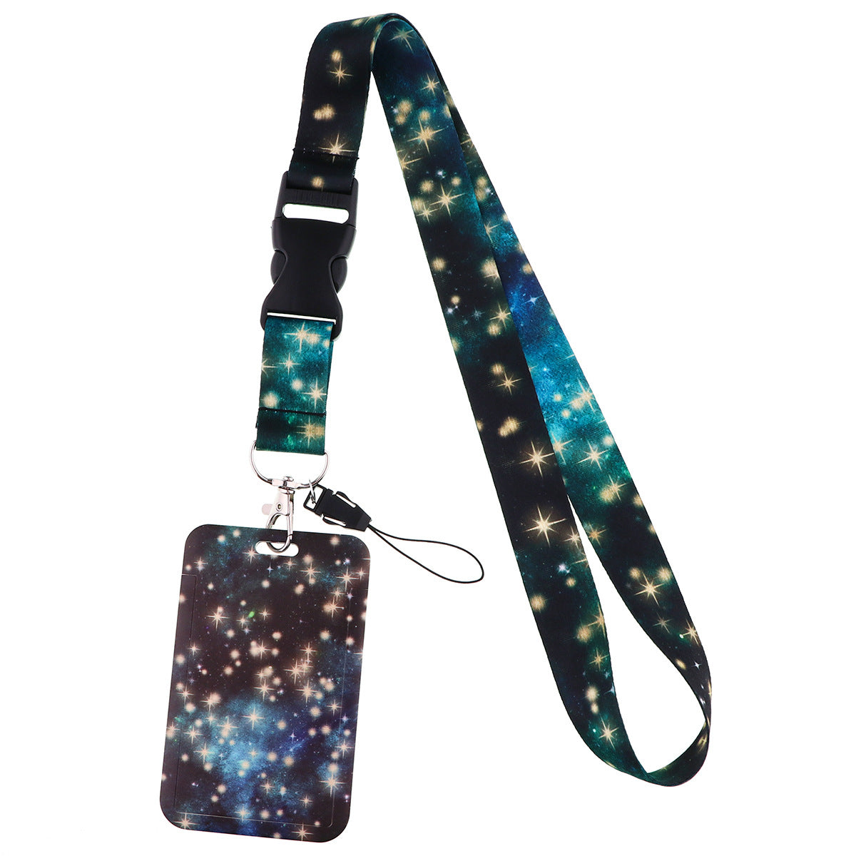 Starry Sky Series Neck Lanyard with ID Badge Holder Keychains Cell Phone Strap for School Office