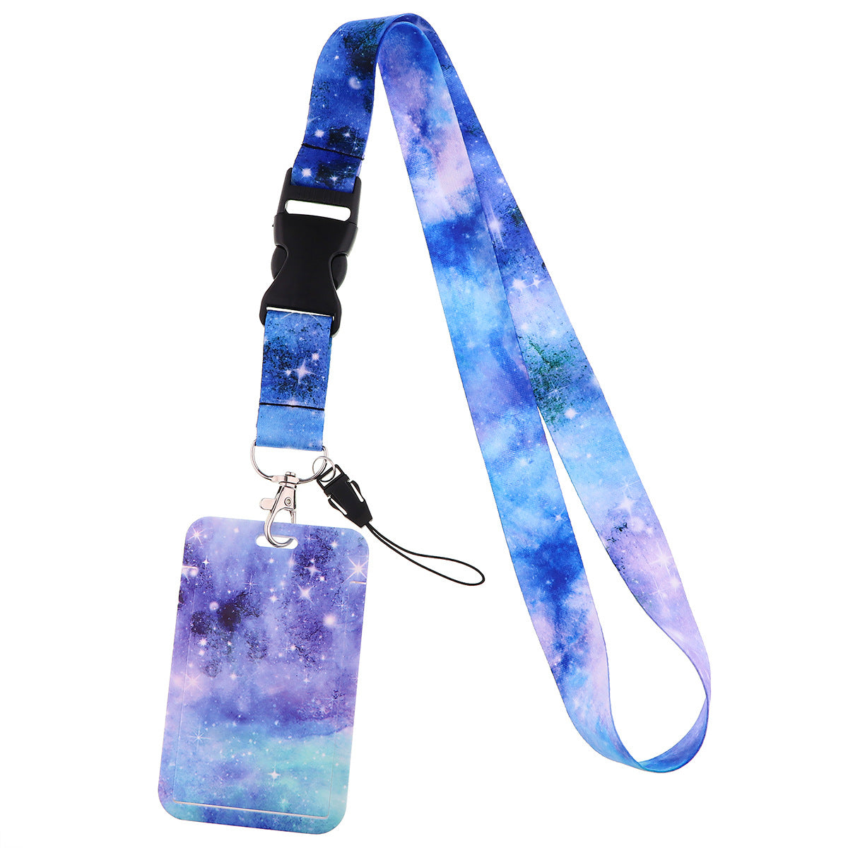 Starry Sky Series Neck Lanyard with ID Badge Holder Keychains Cell Phone Strap for School Office