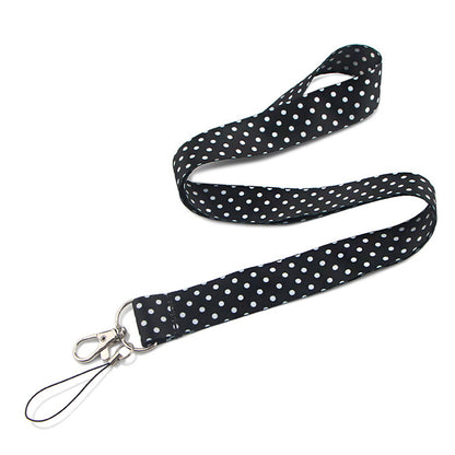Universal Cell Phone Lanyard Dot Pattern Nylon Neck Strap Shoulder Strap for Key Chain, ID Badge