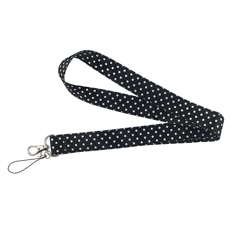 Universal Cell Phone Lanyard Dot Pattern Nylon Neck Strap Shoulder Strap for Key Chain, ID Badge