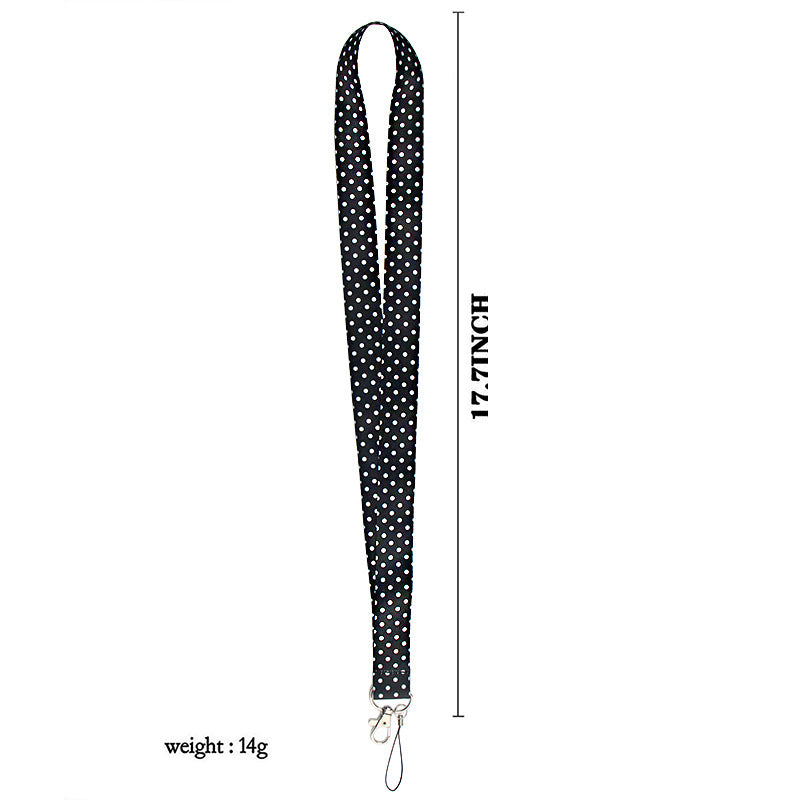 Universal Cell Phone Lanyard Dot Pattern Nylon Neck Strap Shoulder Strap for Key Chain, ID Badge