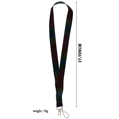 Universal Cell Phone Lanyard Dot Pattern Nylon Neck Strap Shoulder Strap for Key Chain, ID Badge