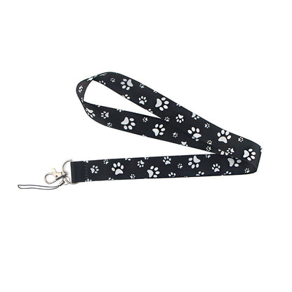 Cell Phone Lanyard Dog Paws Pattern Nylon Neck Hanging Shoulder Strap for Phone Cases, ID Badges, Cameras