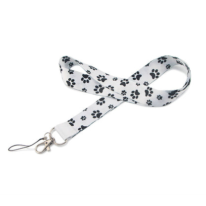 Cell Phone Lanyard Dog Paws Pattern Nylon Neck Hanging Shoulder Strap for Phone Cases, ID Badges, Cameras