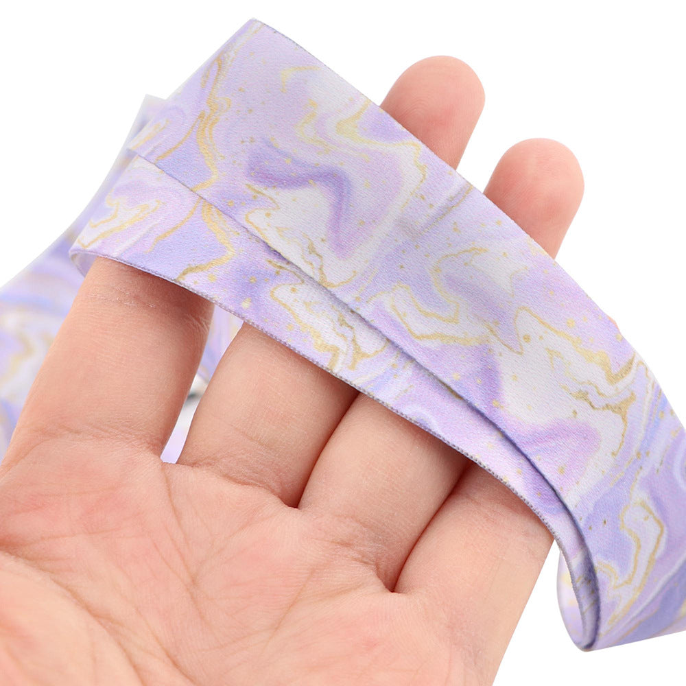 Marble Pattern Phone Lanyard Nylon Key Chain Strap Phone Neck Shoulder Rope for Phone Case ID Badges Card Camera