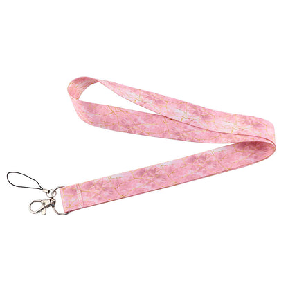 Marble Pattern Phone Lanyard Nylon Key Chain Strap Phone Neck Shoulder Rope for Phone Case ID Badges Card Camera