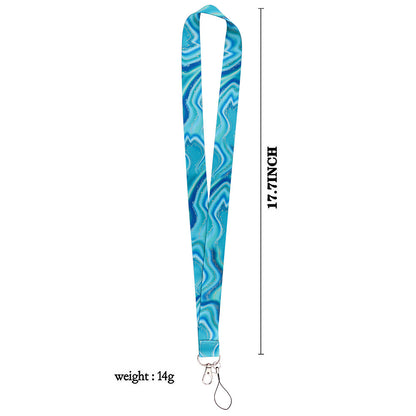 Marble Pattern Phone Lanyard Nylon Key Chain Strap Phone Neck Shoulder Rope for Phone Case ID Badges Card Camera
