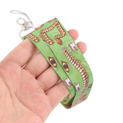 Human Organ Pattern Phone Anti-drop Nylon Lanyard Cellphone Name Tag Badge Neck Strap