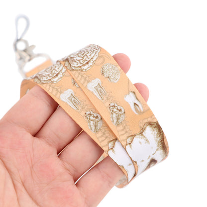 Human Organ Pattern Phone Anti-drop Nylon Lanyard Cellphone Name Tag Badge Neck Strap
