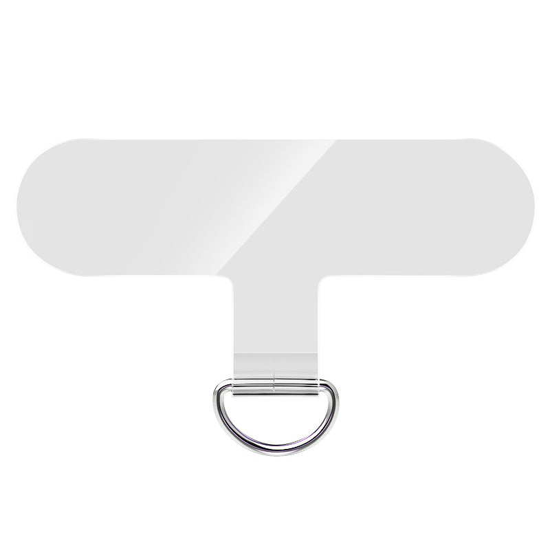 10Pcs / Pack Phone Lanyard Patch Universal Cell Phone TPU Tether Tabs Sticker with Anti-Lost Metal Ring for Phone Wrist Neck Strap