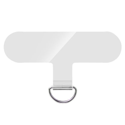 10Pcs / Pack Phone Lanyard Patch Universal Cell Phone TPU Tether Tabs Sticker with Anti-Lost Metal Ring for Phone Wrist Neck Strap