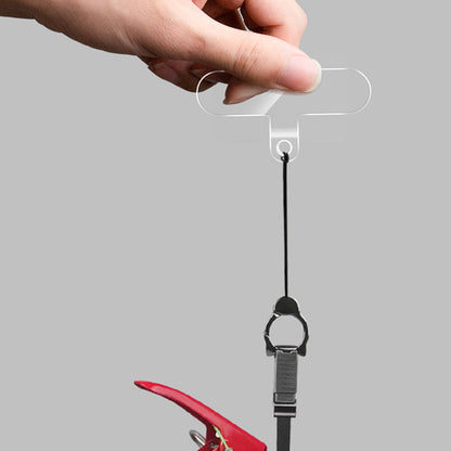 10Pcs / Pack Cell Phone Lanyard Anti-Lost TPU Patch with Hole Universal Phone Tether Tabs Sticker for Wrist Neck Strap