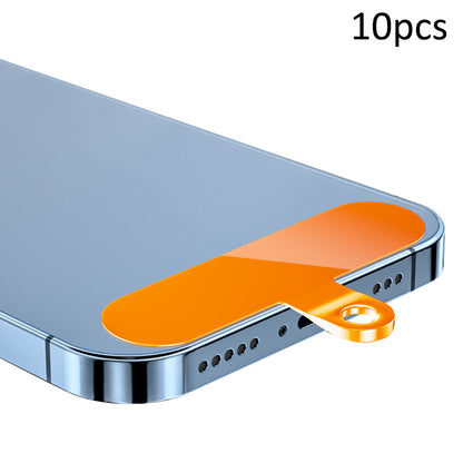 10Pcs / Pack Cell Phone Lanyard Anti-Lost TPU Patch with Hole Universal Phone Tether Tabs Sticker for Wrist Neck Strap