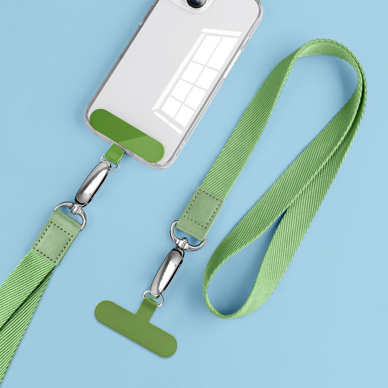 Neck-Mounted Phone Lanyard Anti-Lost Cell Phone Polyester Strap with Metal Buckle, PC Tether Tab