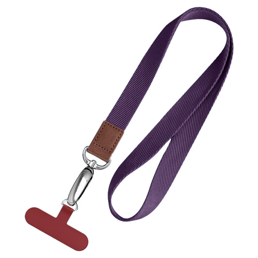 Neck-Mounted Phone Lanyard Anti-Lost Cell Phone Polyester Strap with Metal Buckle, PC Tether Tab