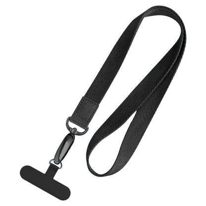 Neck-Mounted Phone Lanyard Anti-Lost Cell Phone Polyester Strap with Metal Buckle, PC Tether Tab