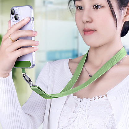 Neck-Mounted Phone Lanyard Anti-Lost Cell Phone Polyester Strap with Metal Buckle, PC Tether Tab