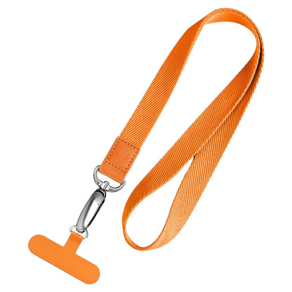 Neck-Mounted Phone Lanyard Anti-Lost Cell Phone Polyester Strap with Metal Buckle, PC Tether Tab
