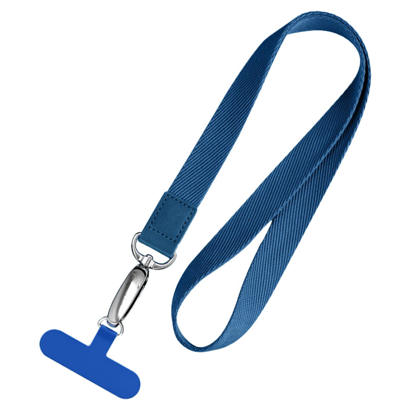 Neck-Mounted Phone Lanyard Anti-Lost Cell Phone Polyester Strap with Metal Buckle, PC Tether Tab
