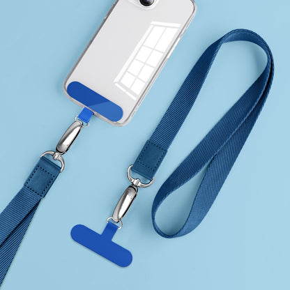 Neck-Mounted Phone Lanyard Anti-Lost Cell Phone Polyester Strap with Metal Buckle, PC Tether Tab