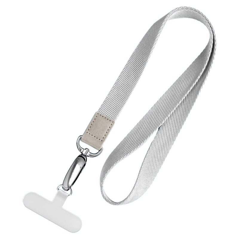 Neck-Mounted Phone Lanyard Anti-Lost Cell Phone Polyester Strap with Metal Buckle, PC Tether Tab