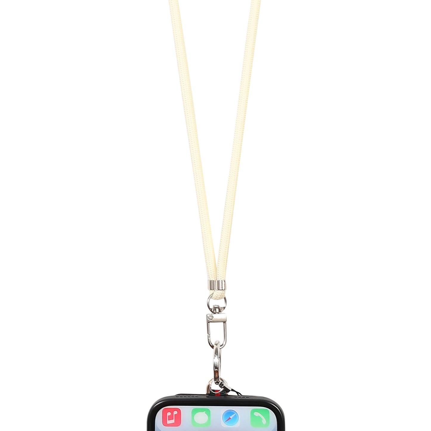 6mm x 160cm Neck-Mounted Phone Lanyard Anti-Lost Two-Way Adjustable Cell Phone Crossbody Strap