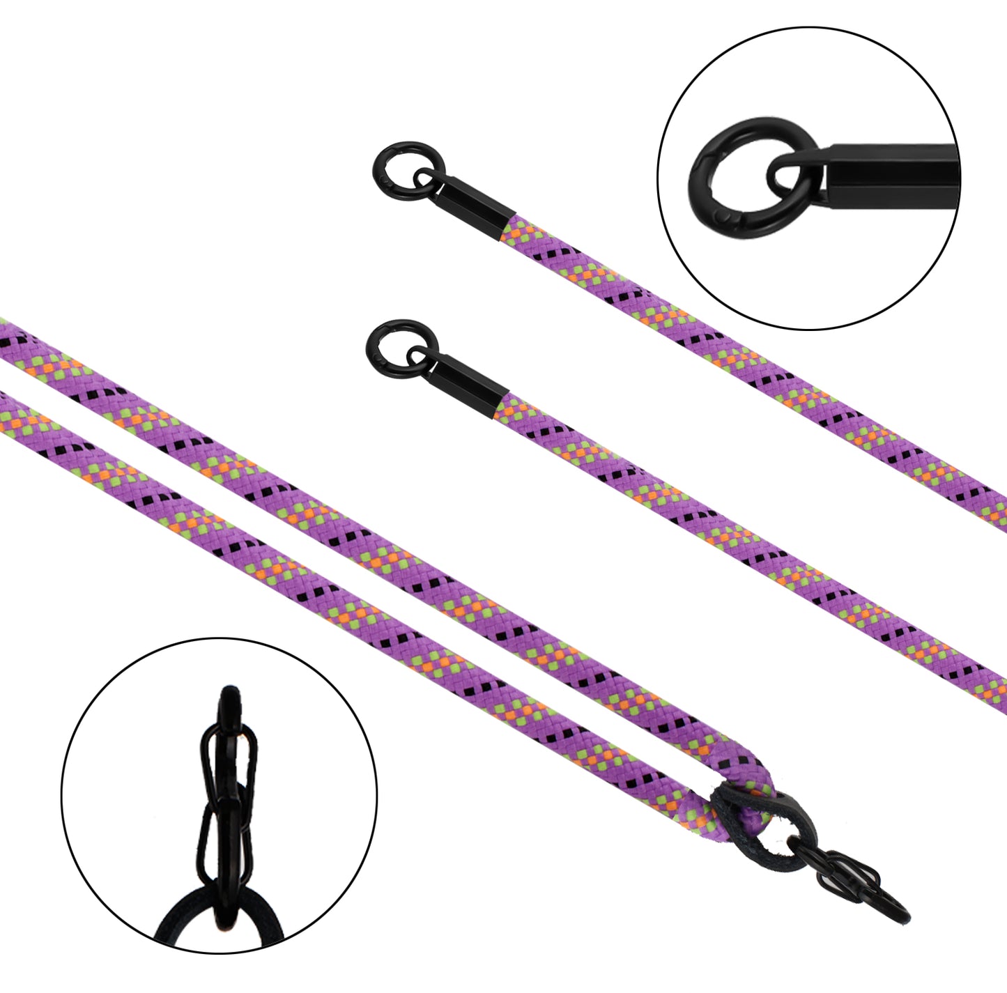 8mm Dual Ring Buckle Phone Carrying Rope Anti-lost Lanyard Phone Crossbody Shoulder Strap