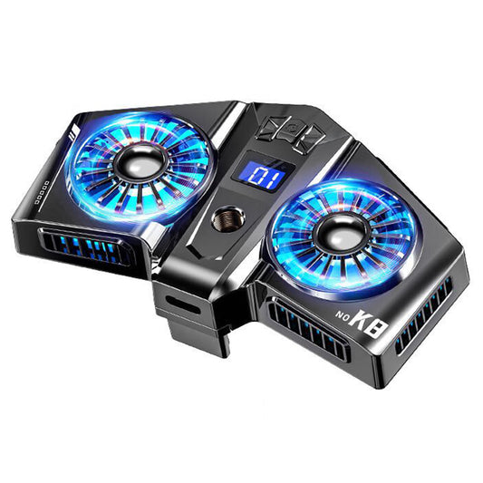 K8 Back Clip Smartphone Coolers Portable Mobile Phone Radiator with RGB Light for Playing Games, Live Streaming