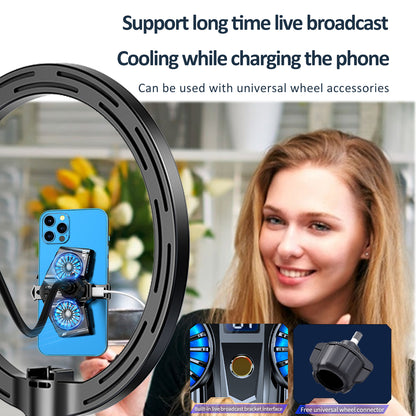 K8 Back Clip Smartphone Coolers Portable Mobile Phone Radiator with RGB Light for Playing Games, Live Streaming