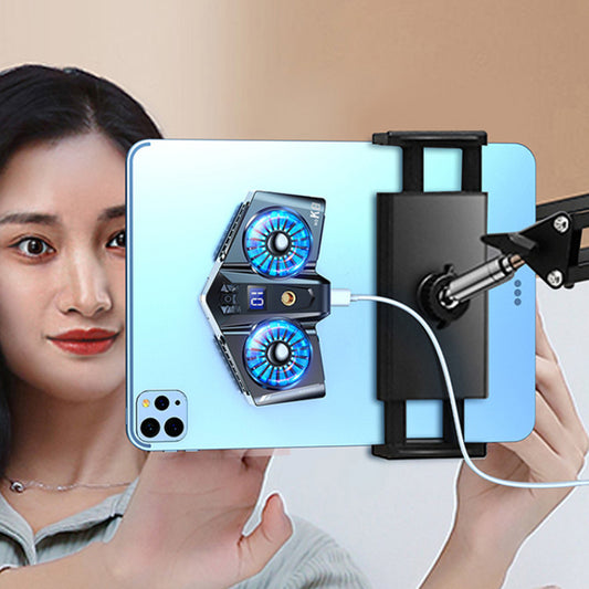 K8A Phone Cooler Digital Display Magnetic Smartphone Radiator Cooling Fan RGB Gaming Semiconductor Cooling Pad