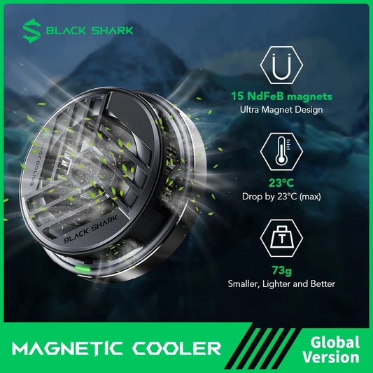 BLACK SHARK Magnetic Cooler Compatible with iPhone 12 / 13 / 14 Portable Phone Radiator Cooling Fan
