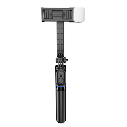 ESSAGER LED Fill Light Design Selfie Stick Tripod Stand Phone Clip Holder with Bluetooth Remote Control