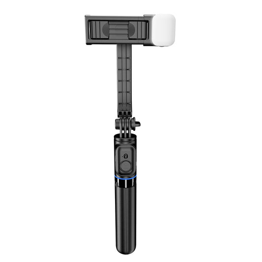 ESSAGER LED Fill Light Design Selfie Stick Tripod Stand Phone Clip Holder with Bluetooth Remote Control