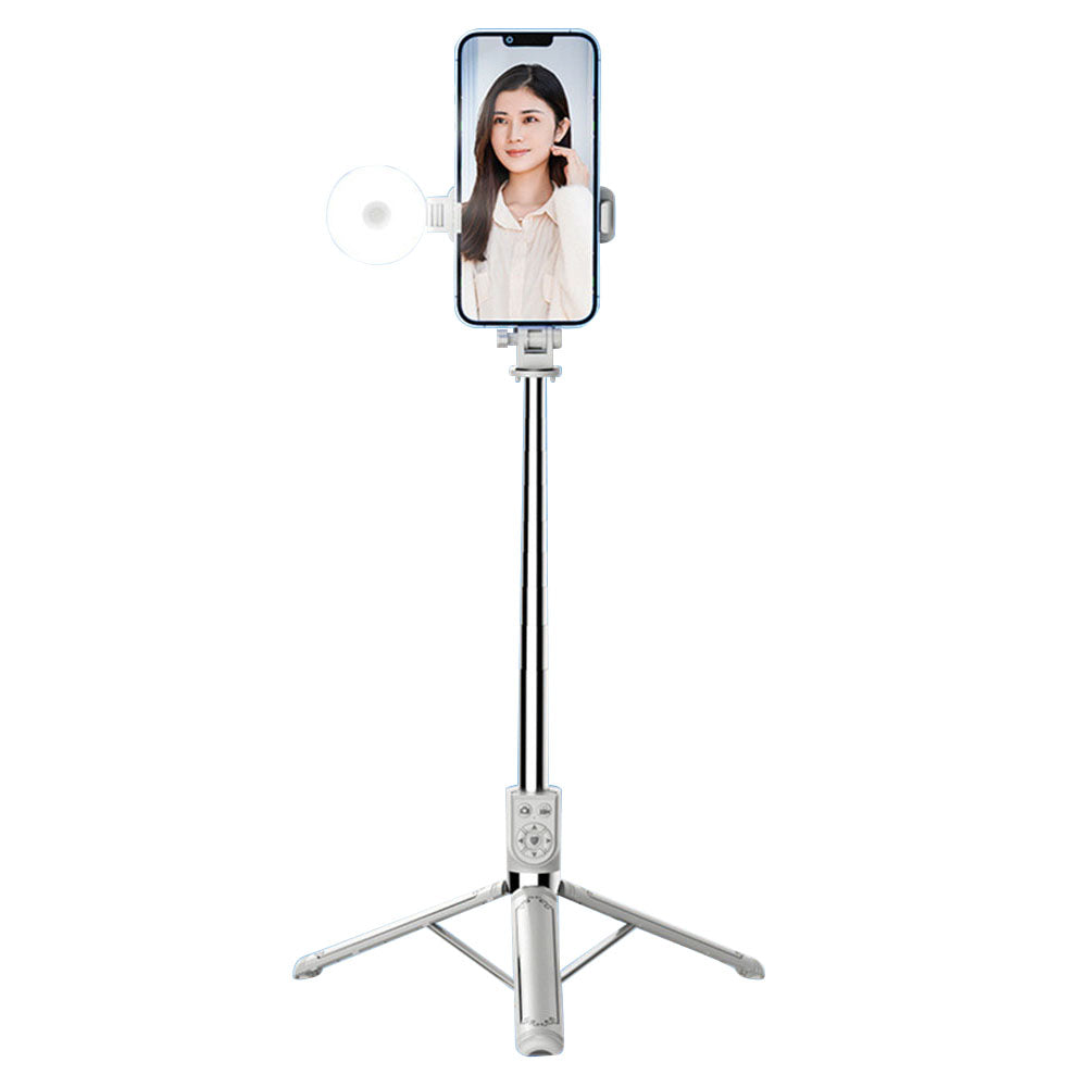 Z14pro Tripod Stand Phone Clip Holder LED Light Design 23-140CM Extendable Selfie Stick with Bluetooth Remote Control