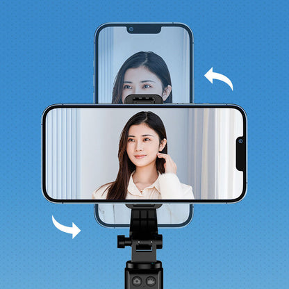Z14pro Tripod Stand Phone Clip Holder LED Light Design 23-140CM Extendable Selfie Stick with Bluetooth Remote Control