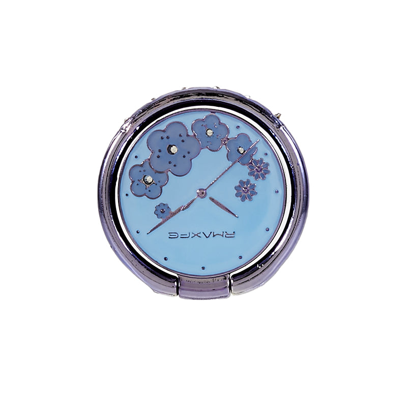 Flower Mobile Phone Ring Kickstand Electroplating Finger Ring Holder Cell Phone Stand Decorated with Rhinestone