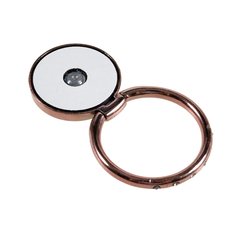 Flower Mobile Phone Ring Kickstand Electroplating Finger Ring Holder Cell Phone Stand Decorated with Rhinestone