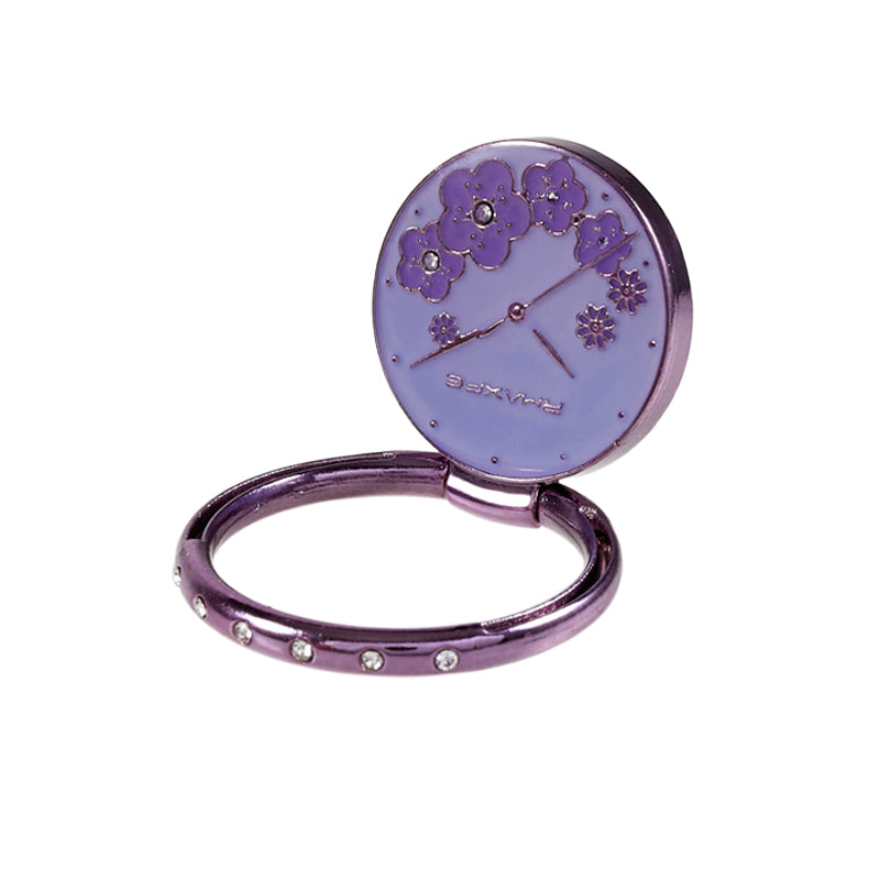Flower Mobile Phone Ring Kickstand Electroplating Finger Ring Holder Cell Phone Stand Decorated with Rhinestone