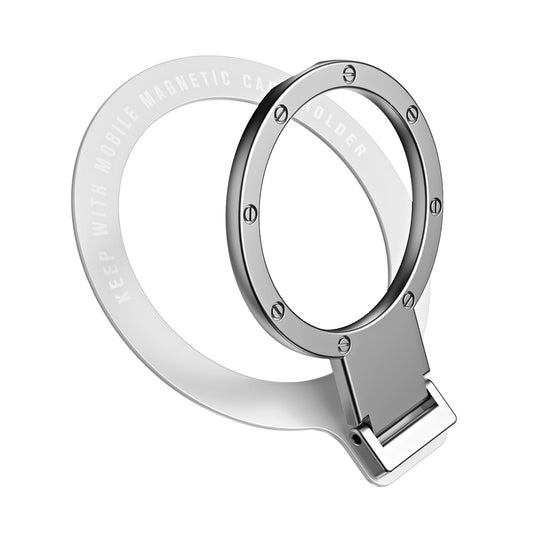 For iPhone Magnetic Phone Stand Holder Zinc Alloy Cell Phone Kickstand Desktop Mount Bracket Compatible with MagSafe