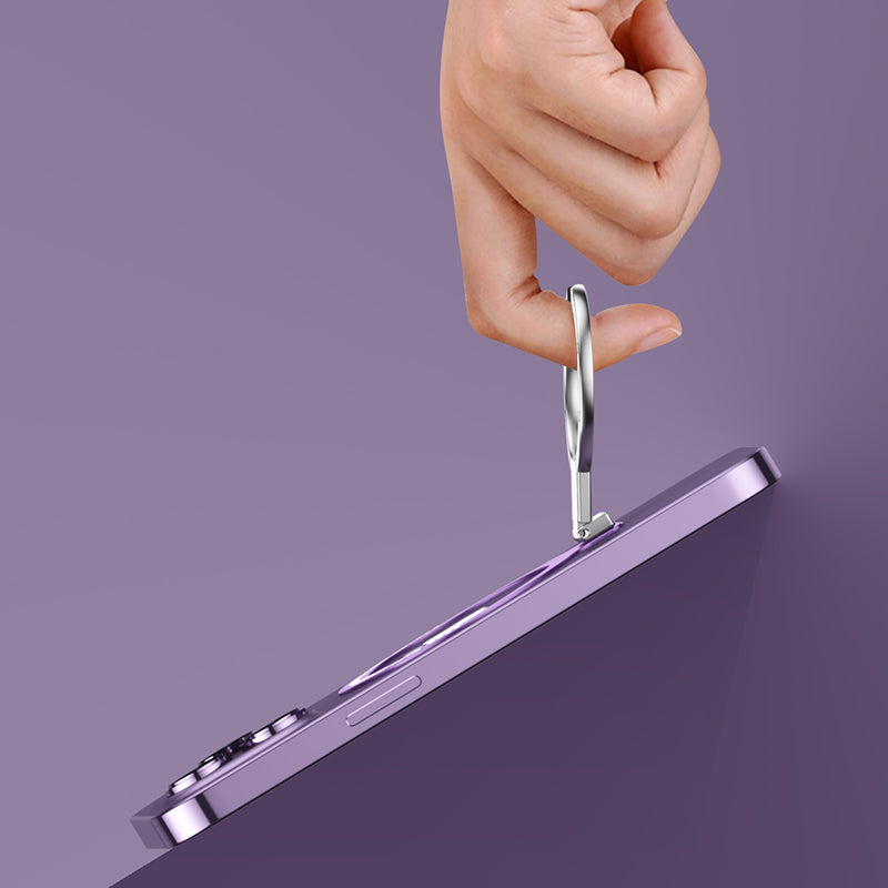 For iPhone Magnetic Phone Stand Holder Zinc Alloy Cell Phone Kickstand Desktop Mount Bracket Compatible with MagSafe