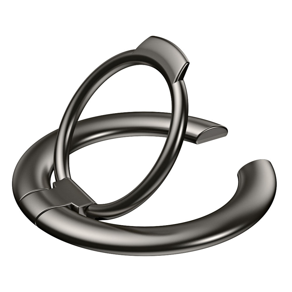 For iPhone 12 / 13 / 14 Series Electroplating Metal Kickstand Magnetic Folding Finger Ring Phone Holder