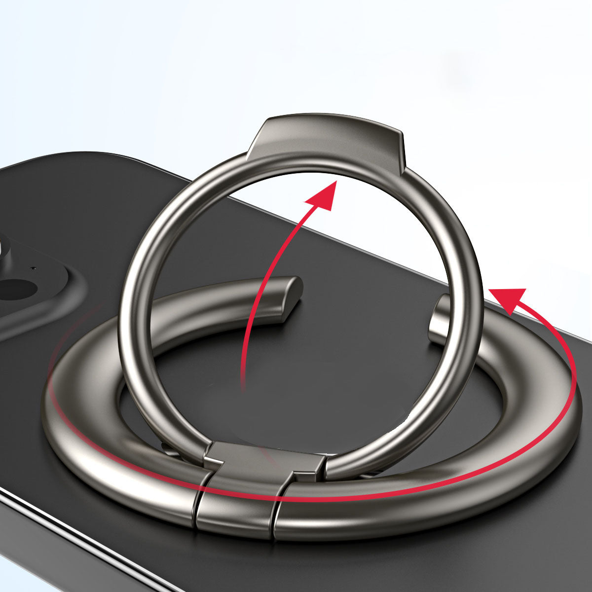 For iPhone 12 / 13 / 14 Series Electroplating Metal Kickstand Magnetic Folding Finger Ring Phone Holder