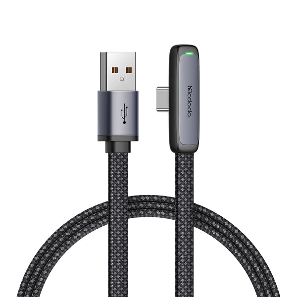 MCDODO CA-3340 MDD 1.2m Type-C 6A 100W Fast Charging Cable 90-Degree Elbow Braided Data Cord