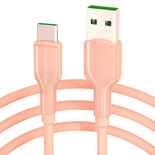 MOVE SPEED YSUCS01-C12P Liquid Silicone USB C Cable 1.2m 5A 22.5W / 40W Fast Charging Cord