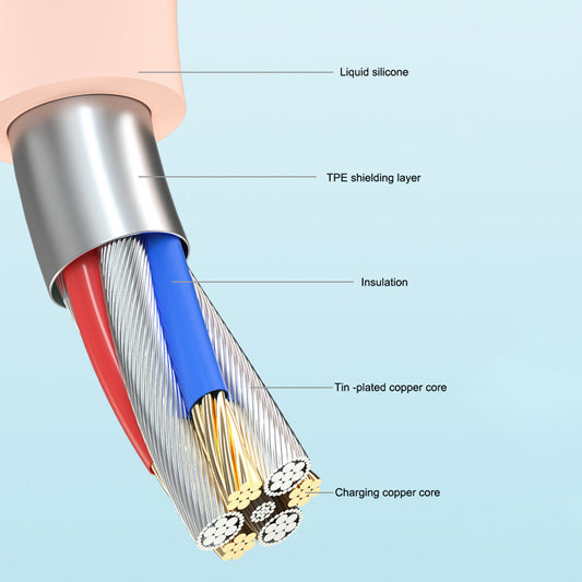 MOVE SPEED YSUCS01-C12P Liquid Silicone USB C Cable 1.2m 5A 22.5W / 40W Fast Charging Cord
