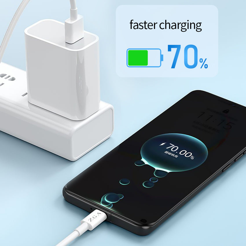 ZGA CB05 1m 5A USB to Type-C Data Cable Mobile Phone Fast Charging TPE Cord